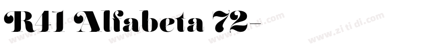 R41 Alfabeta 72字体转换